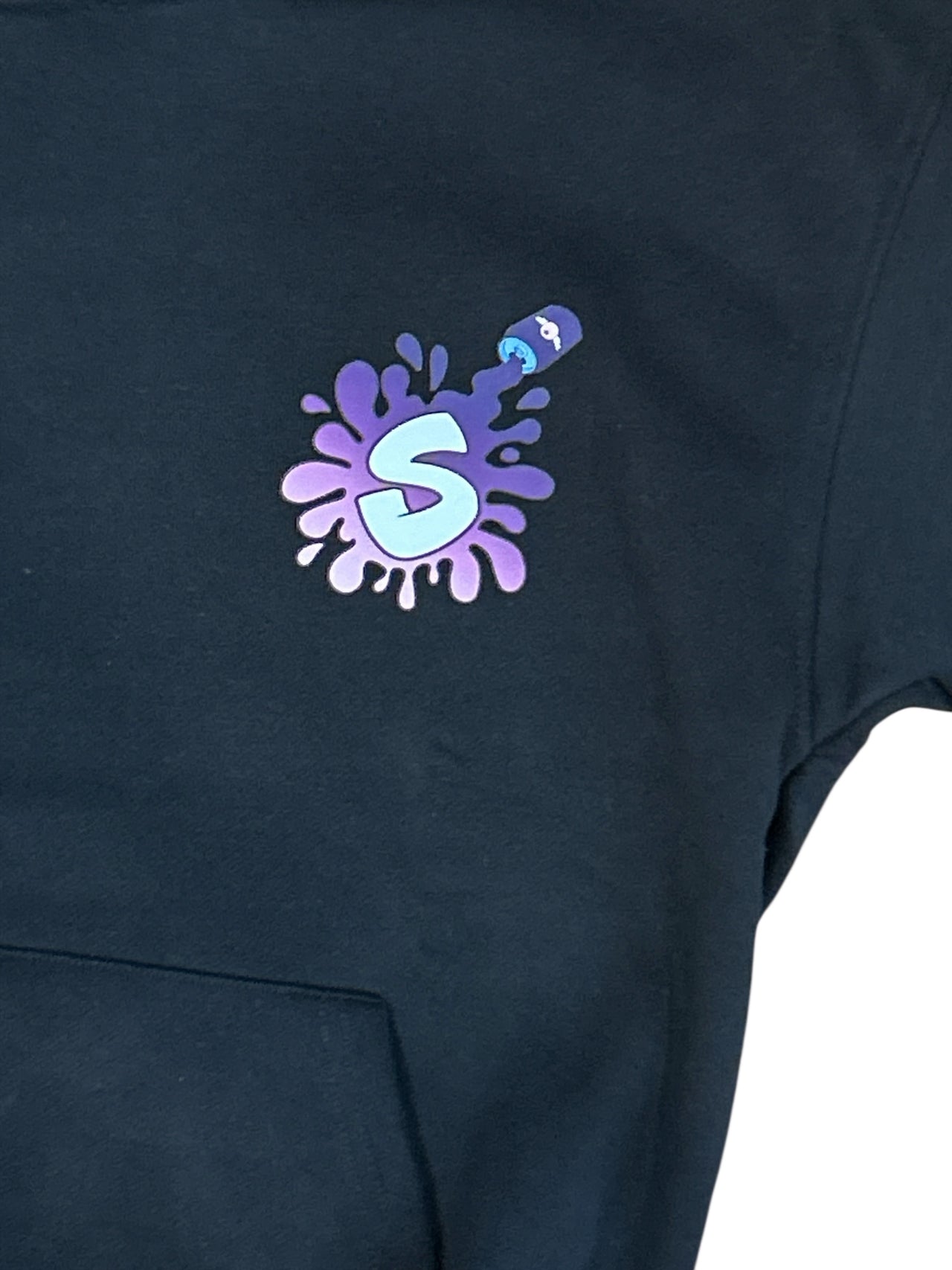 SNACKZ SPLASH HOODIE- BLACK AND PURPLE