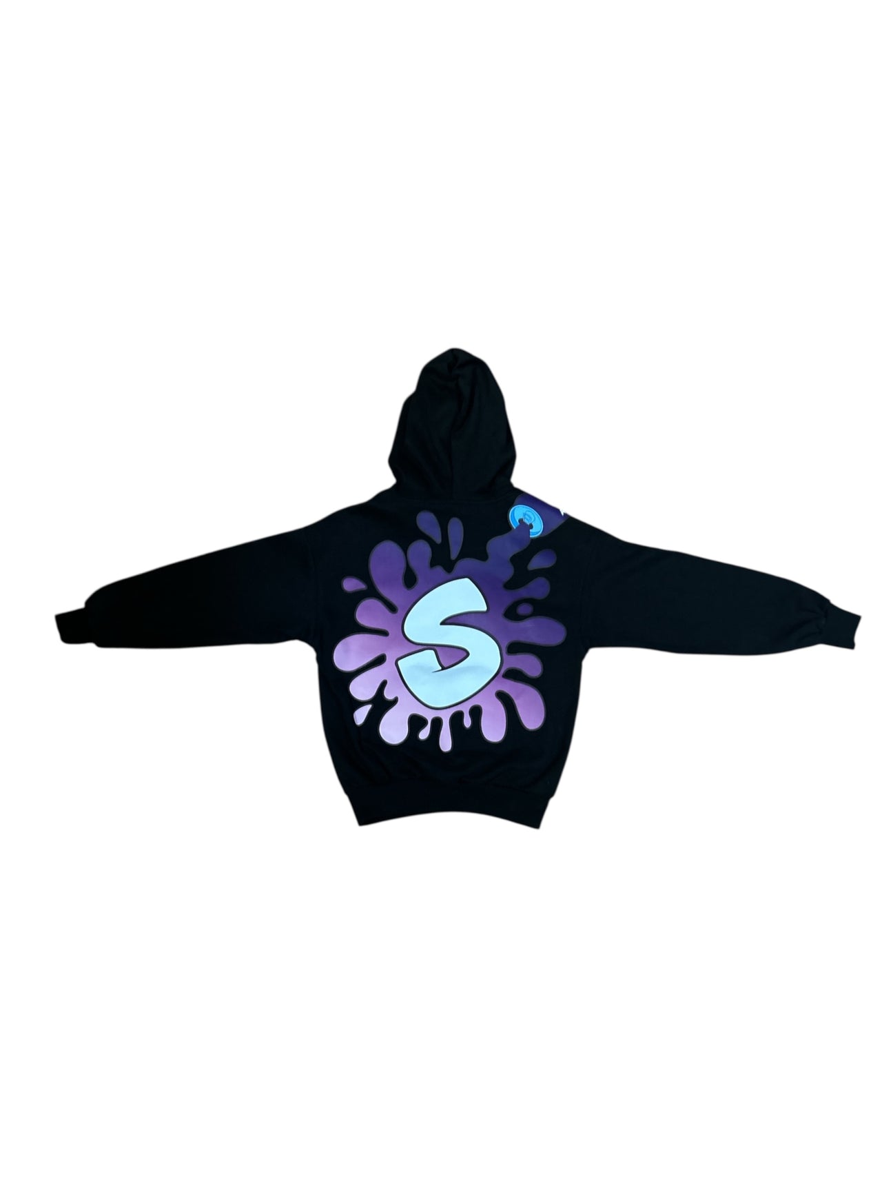 SNACKZ SPLASH HOODIE- BLACK AND PURPLE