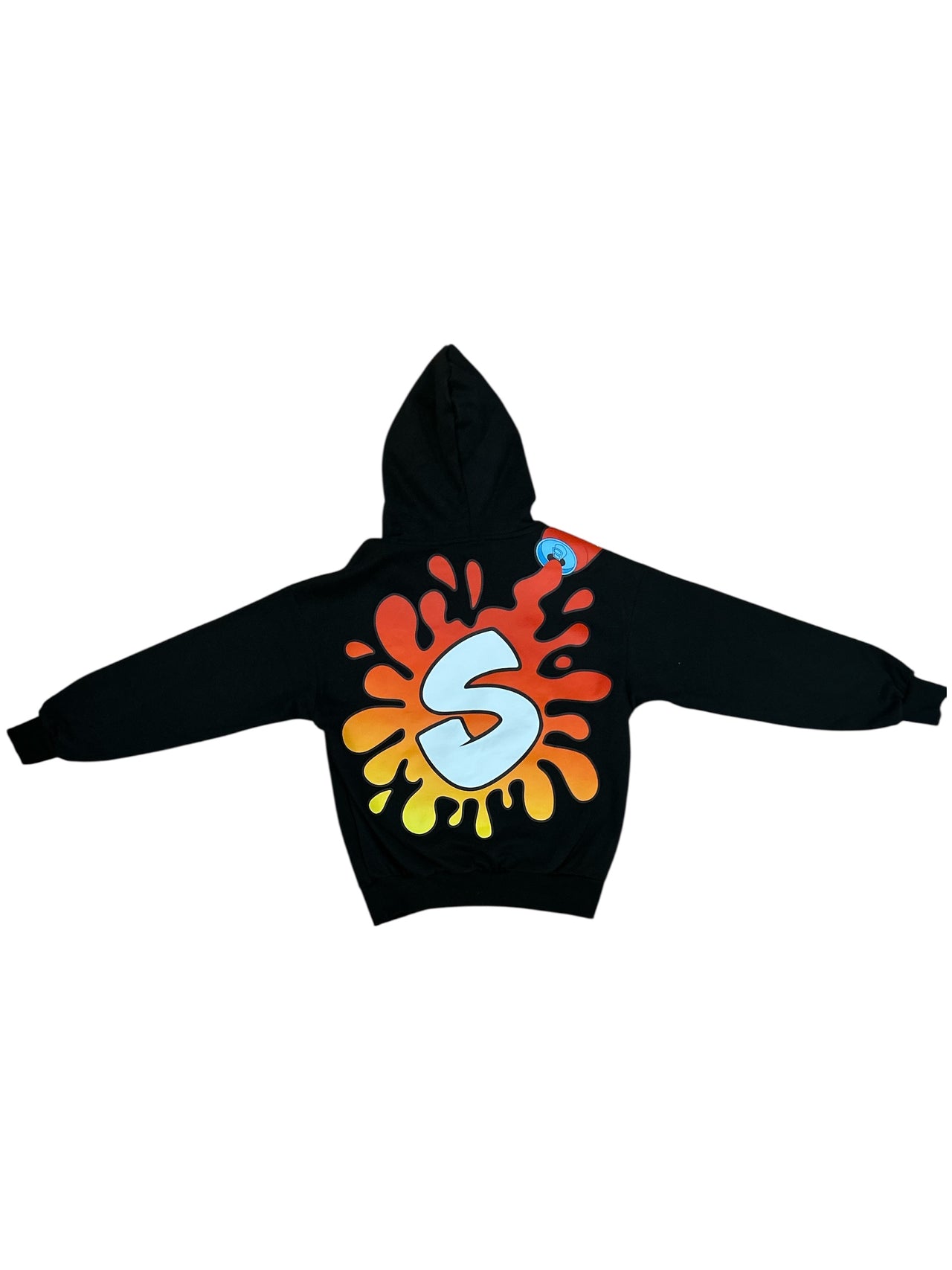 SNACKZ SPLASH HOODIE- BLACK AND RED