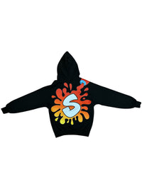 SNACKZ SPLASH HOODIE- BLACK AND RED