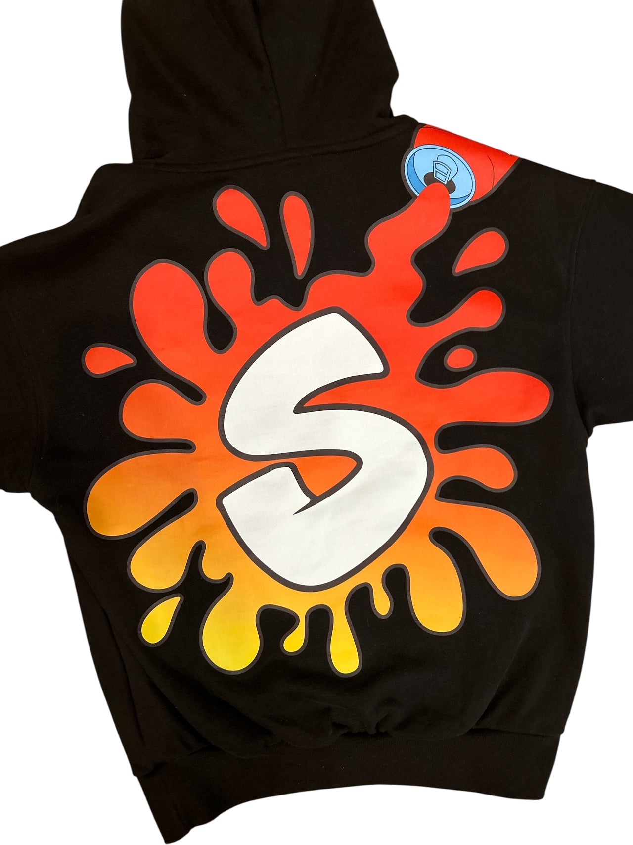 SNACKZ SPLASH HOODIE- BLACK AND RED