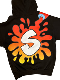 SNACKZ SPLASH HOODIE- BLACK AND RED
