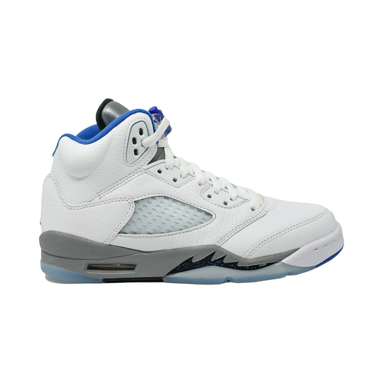 Air Jordan 5 Retro GS white hyper Royal stealth