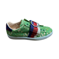 GUCCI GREEN FLOWER PRINT WITH CRYSTAL