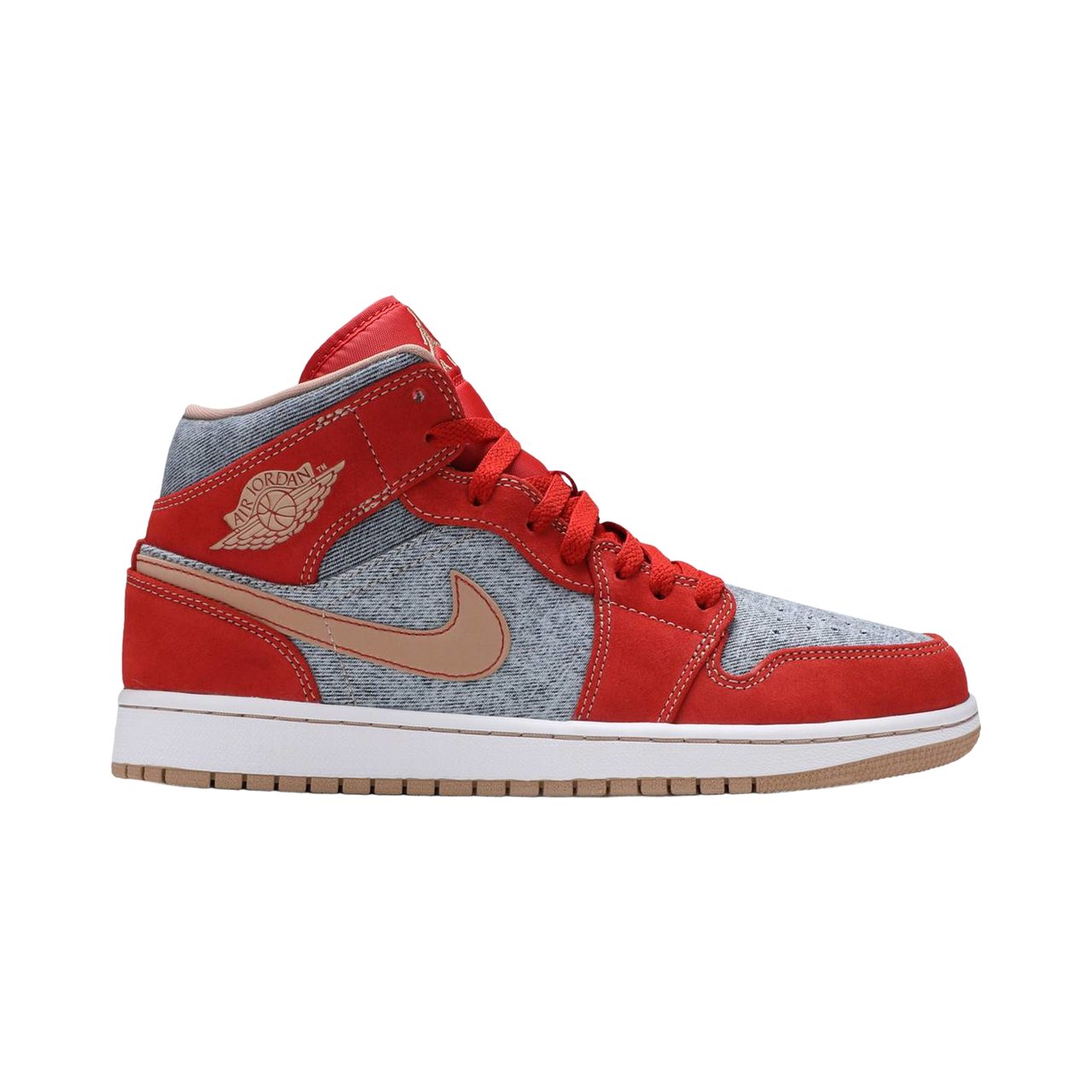 Jordan 1 Mid Denim Red