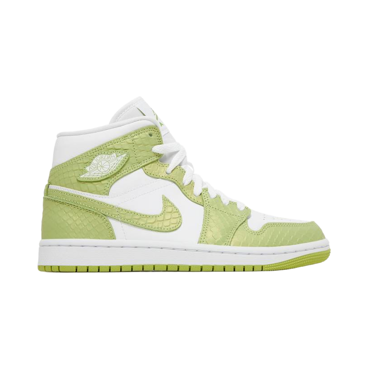 Jordan 1 Mid Green Python (Women's)