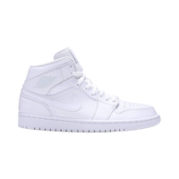 Jordan 1 Mid Triple White