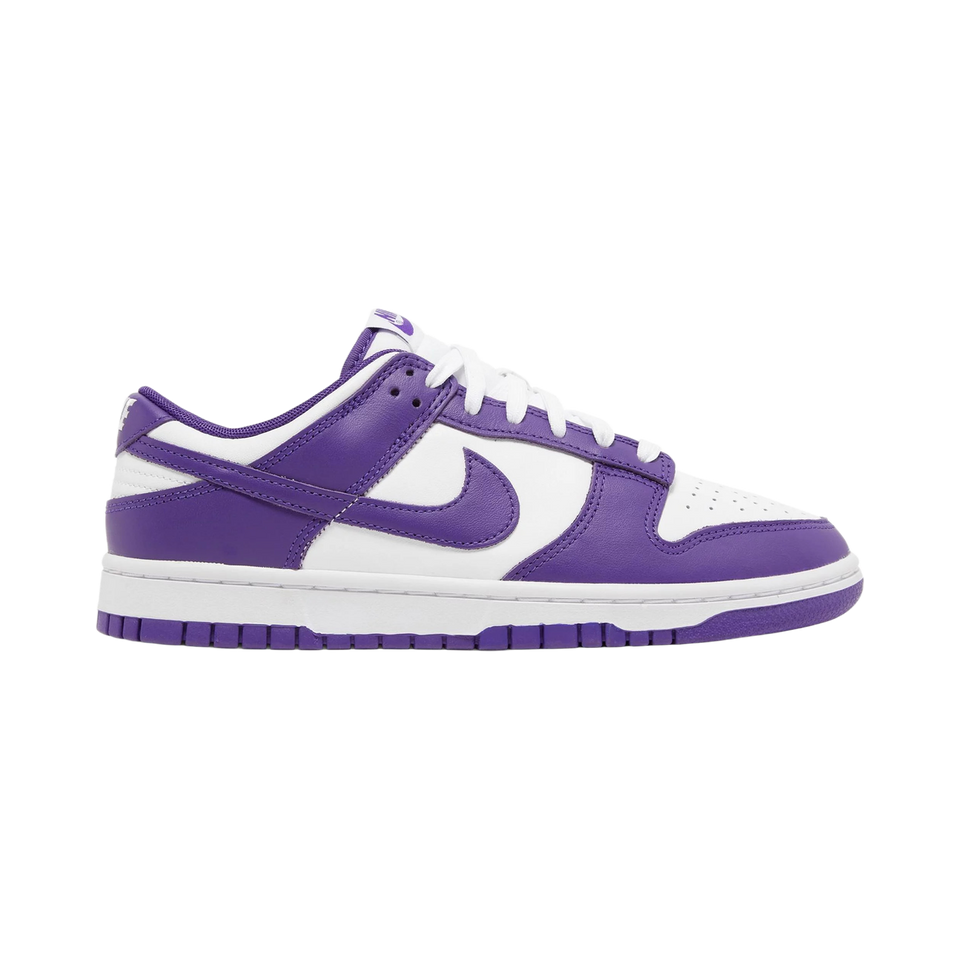 スニーカー NIKE DUNK LOW RETRO White/court purple NIKE DUNK LO RETRO 'WHITE/COURT PURPLE' – xazaboutique