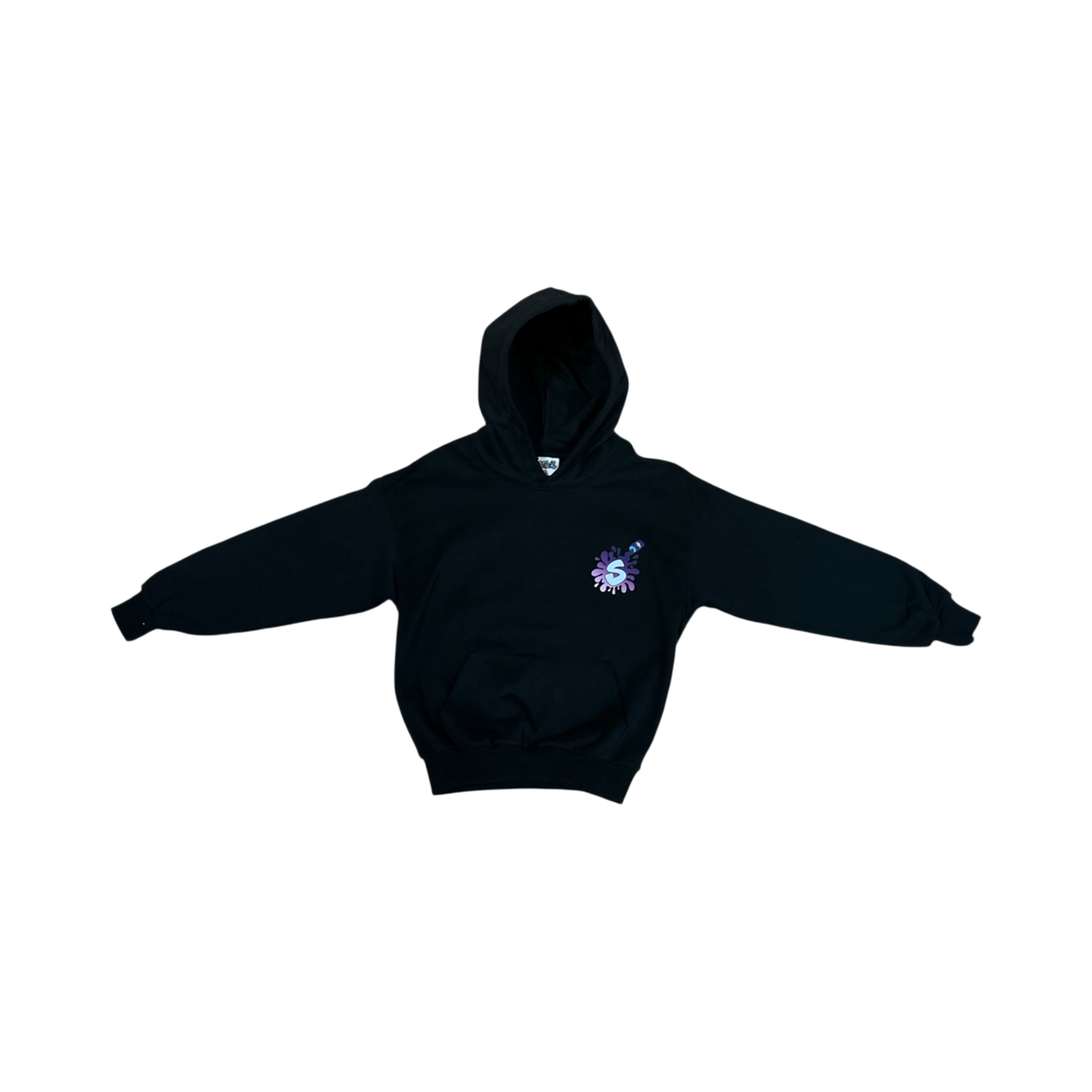 SNACKZ SPLASH HOODIE- BLACK AND PURPLE