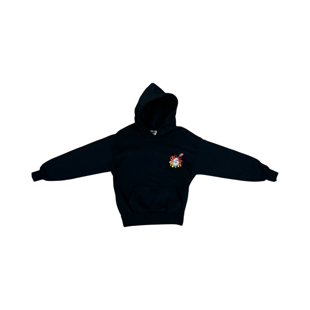 SNACKZ SPLASH HOODIE- BLACK AND RED