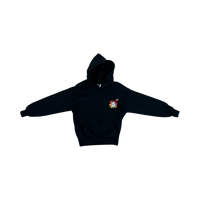 SNACKZ SPLASH HOODIE- BLACK AND RED