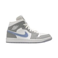 womens Air Jordans 1 mid aluminum wolf grey