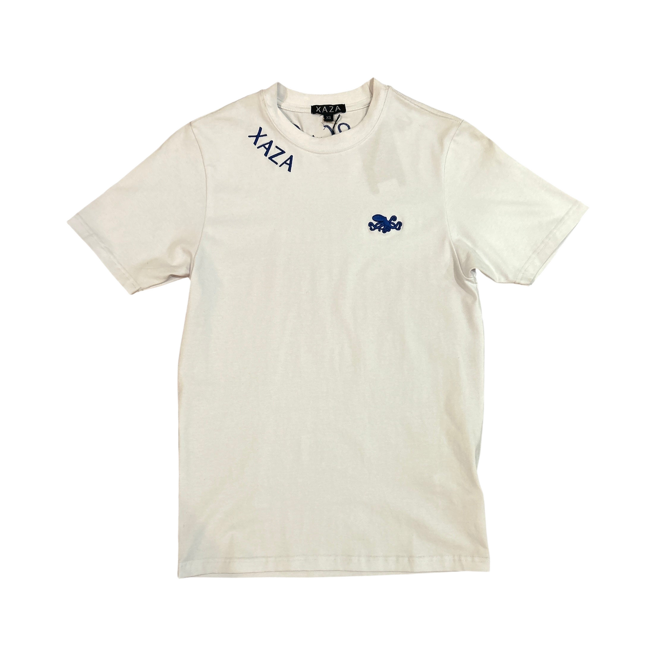 XAZA - Signature T-Shirt White and Blue