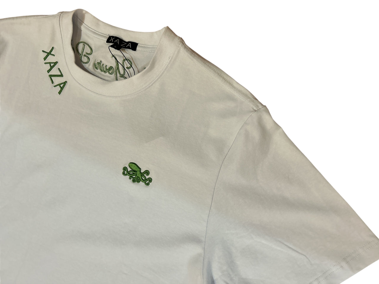XAZA - Signature T-Shirt White and Green
