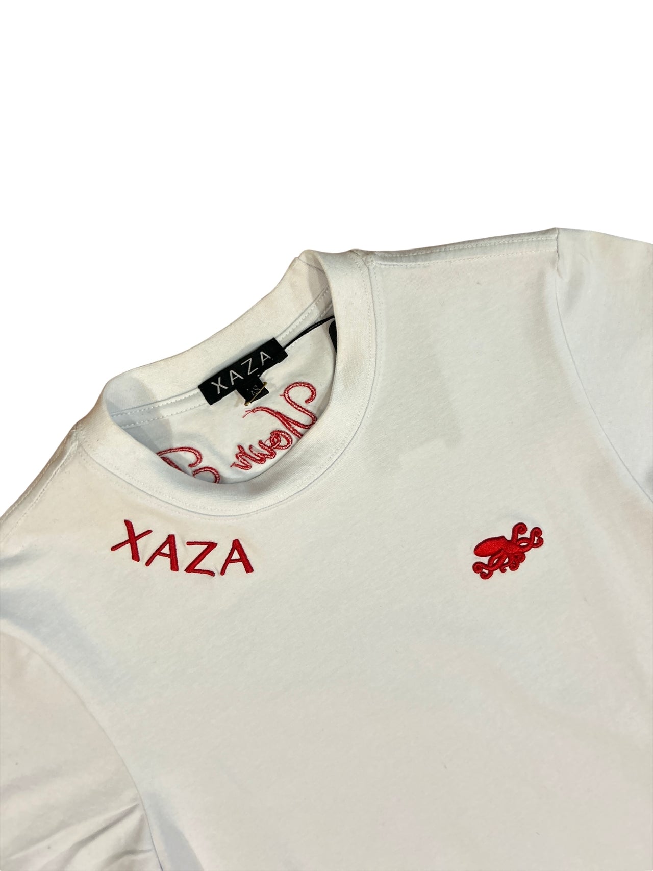 XAZA - Signature T-Shirt White and Red